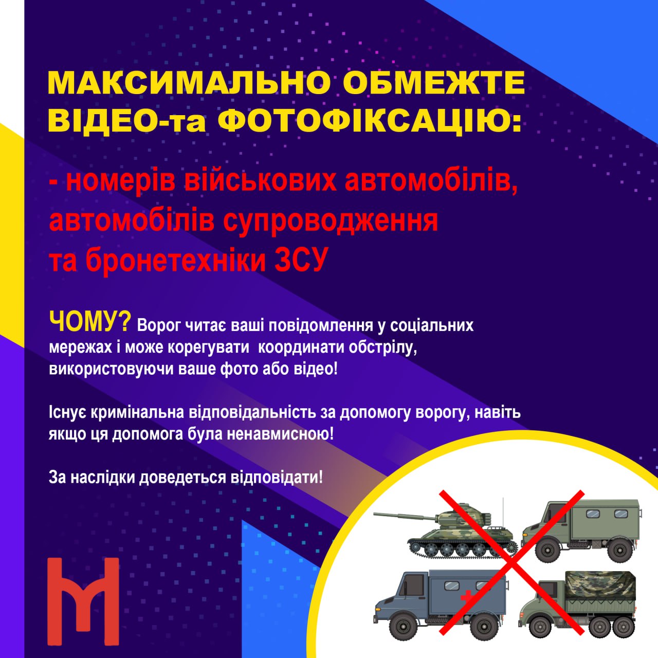МОЖНА/НЕ МОЖНА Ще раз про фото-та відеозйомку під час воєнного стану