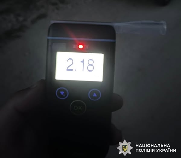 У Семенівській громаді поліцейські зупинили водія з 2,18 проміле алкоголю в крові