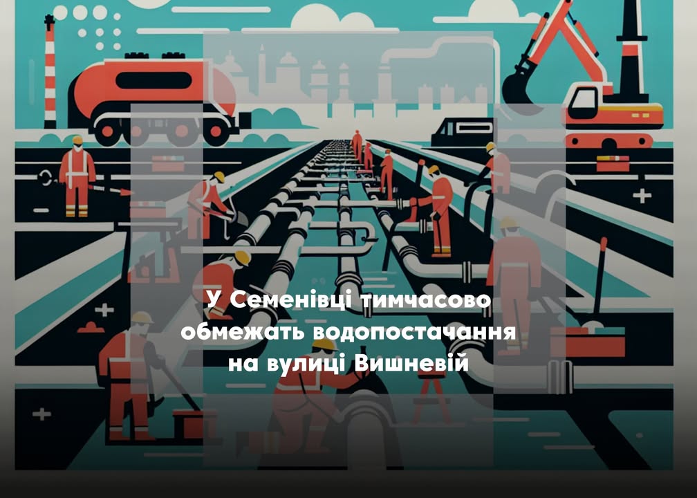У Семенівці тимчасово обмежать водопостачання на вулиці Вишневій